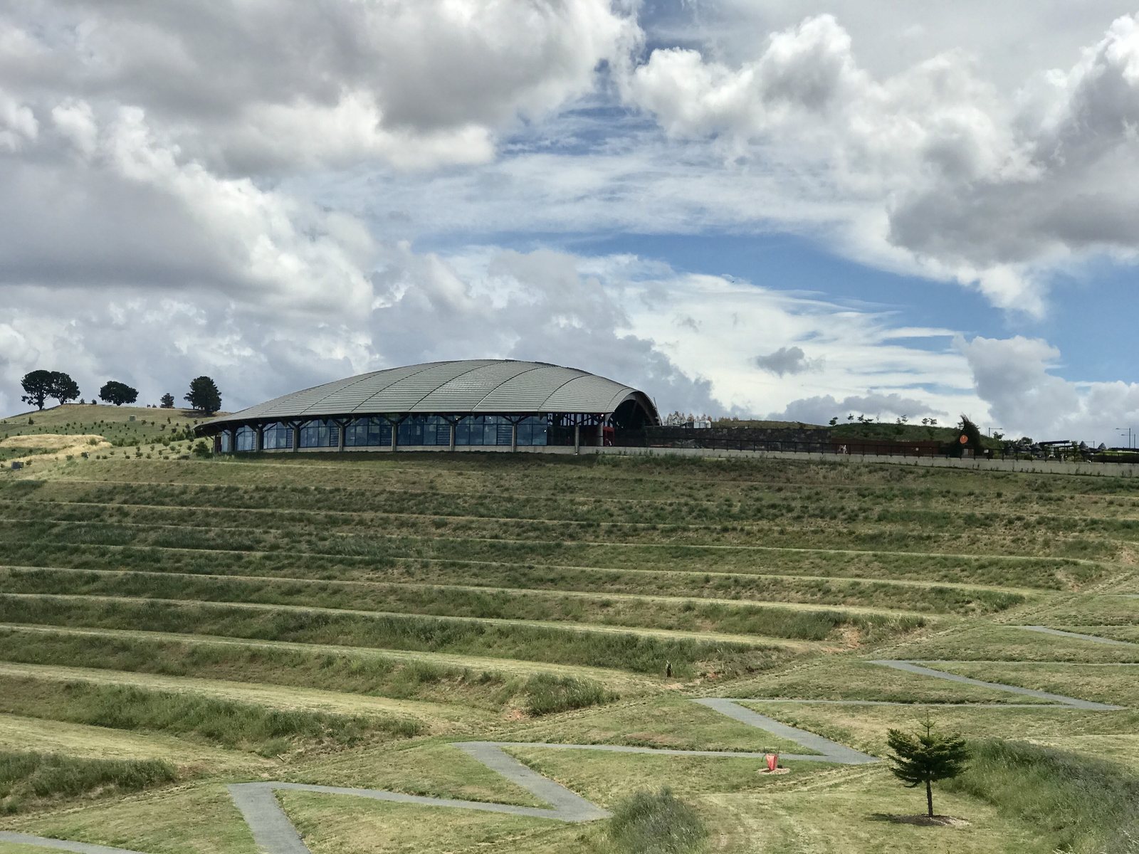 National Arboretum Canberra hillside and the Village Centre